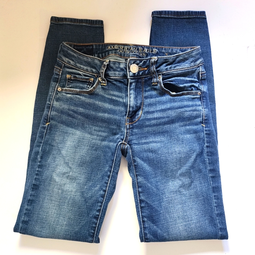 American Eagle Super Stretch Skinny Jeans Sz 0